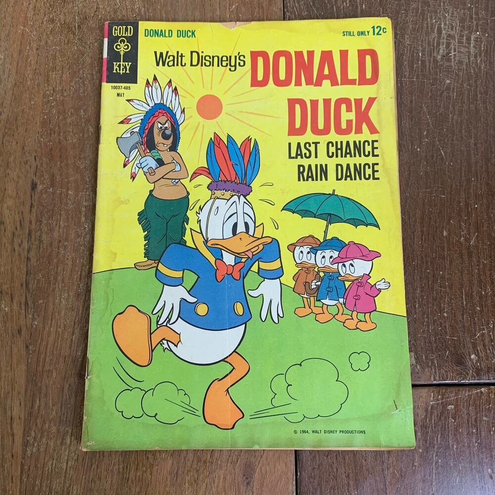 Gold Key Disney's Donald Duck‎ Last Chance Rain Dance 1964 Full Color Comic